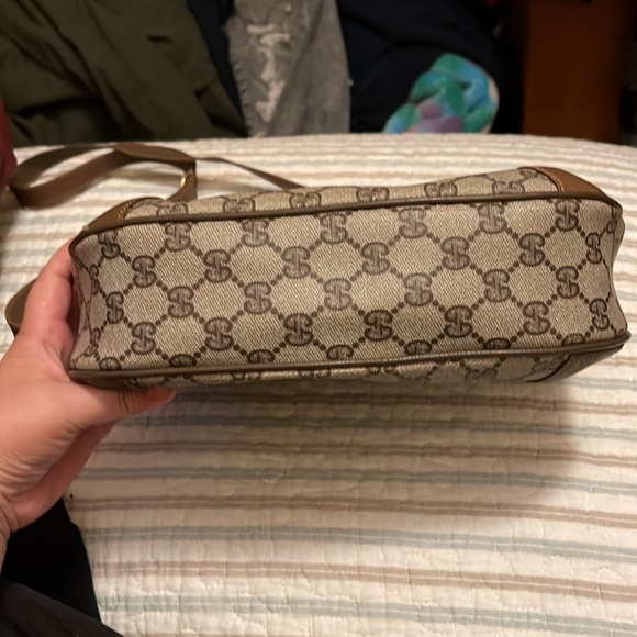 Gucci monogram logo shoulder handbag top zip vintage - Picture 3 of 15